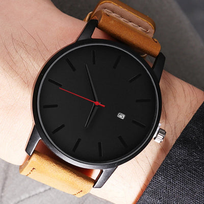 Minimalist Leather Men's Watch