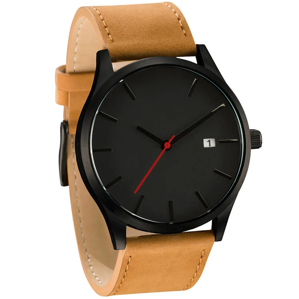 Minimalist Leather Men's Watch