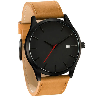 Minimalist Leather Men's Watch