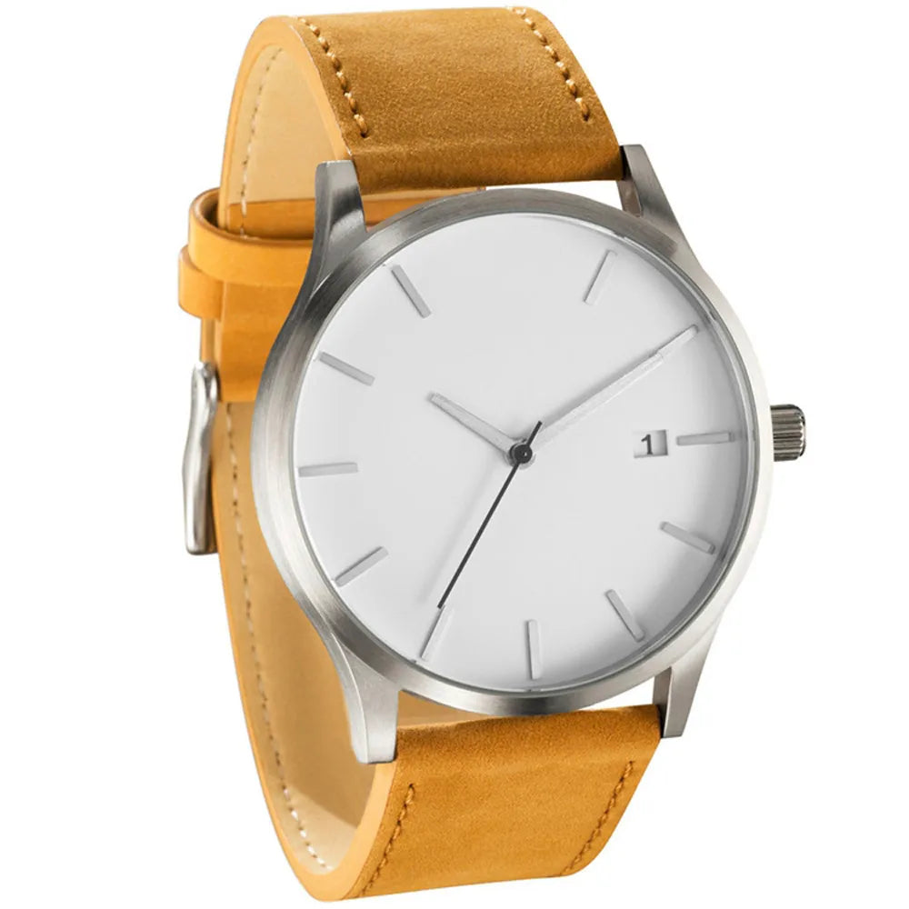 Minimalist Leather Men's Watch