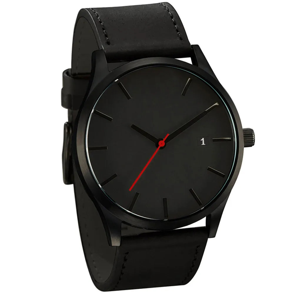 Minimalist Leather Men's Watch