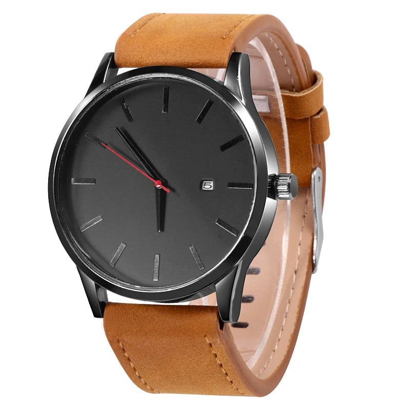 Minimalist Leather Men's Watch