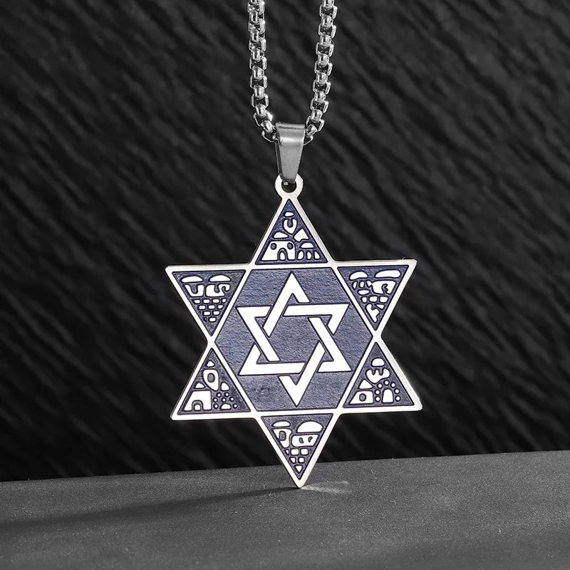 Star of David Heart Pendant