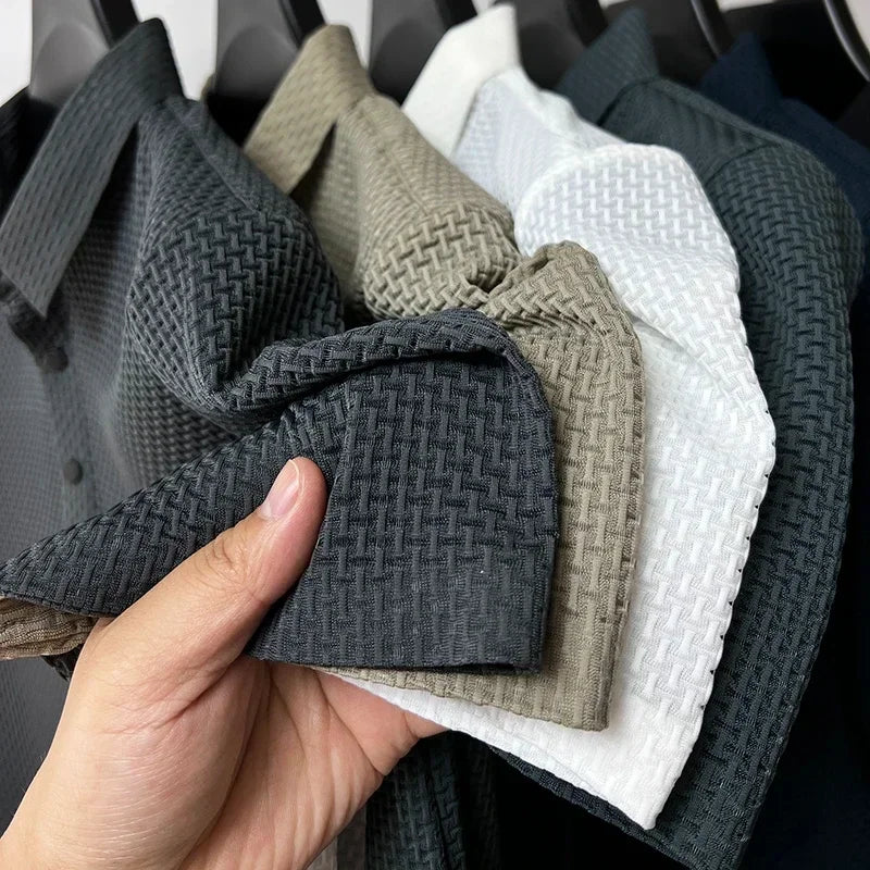Men’s Summer Ice Silk Polo Shirt
