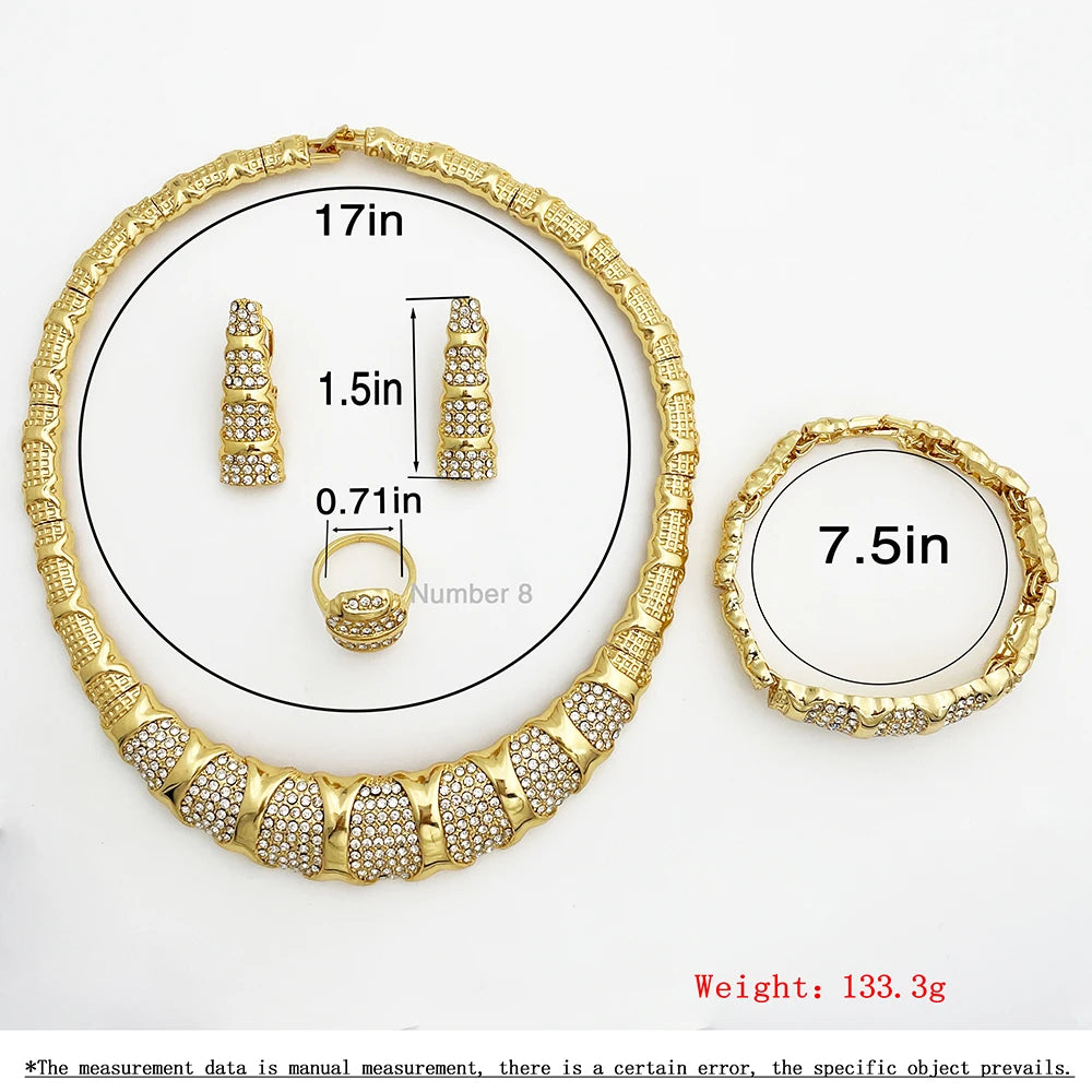 18K Gold Dubai Jewelry Set