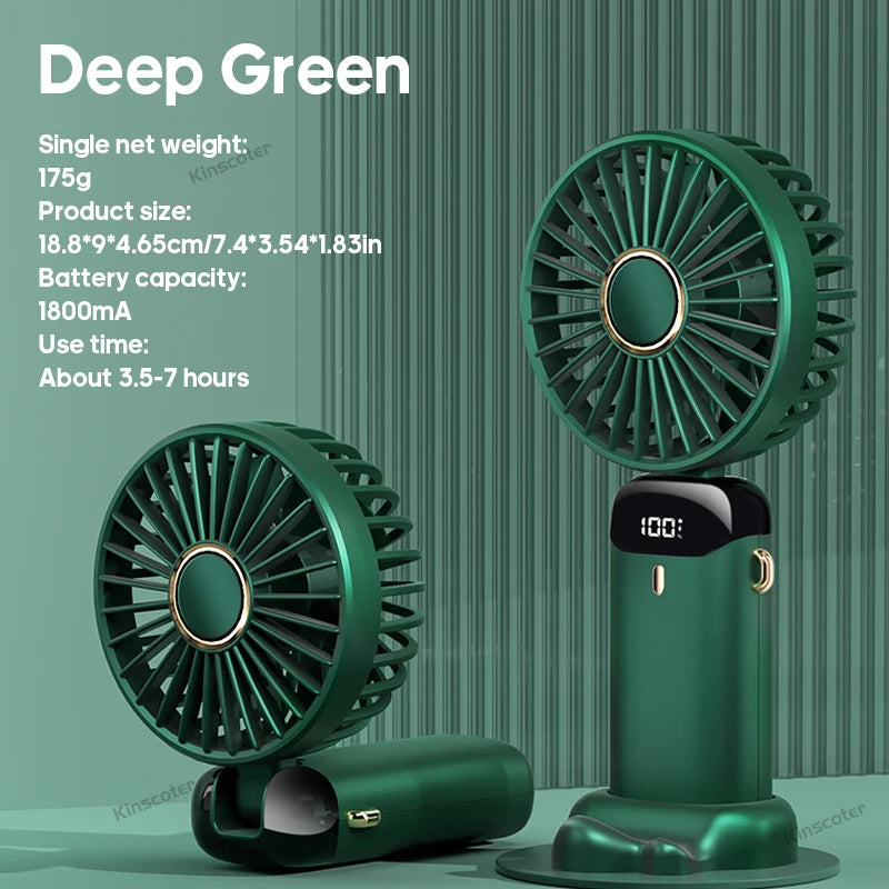 Foldable USB Neck Fan with Stand