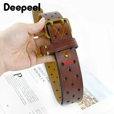 Deepeel Cowhide Pin Buckle