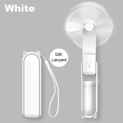 Mini USB Folding Fan with Power Bank
