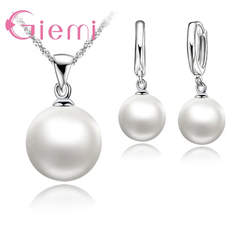 3-Color 925 Silver Pearl Set