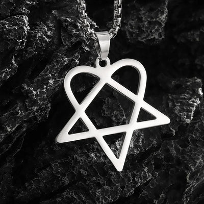 Star of David Heart Pendant