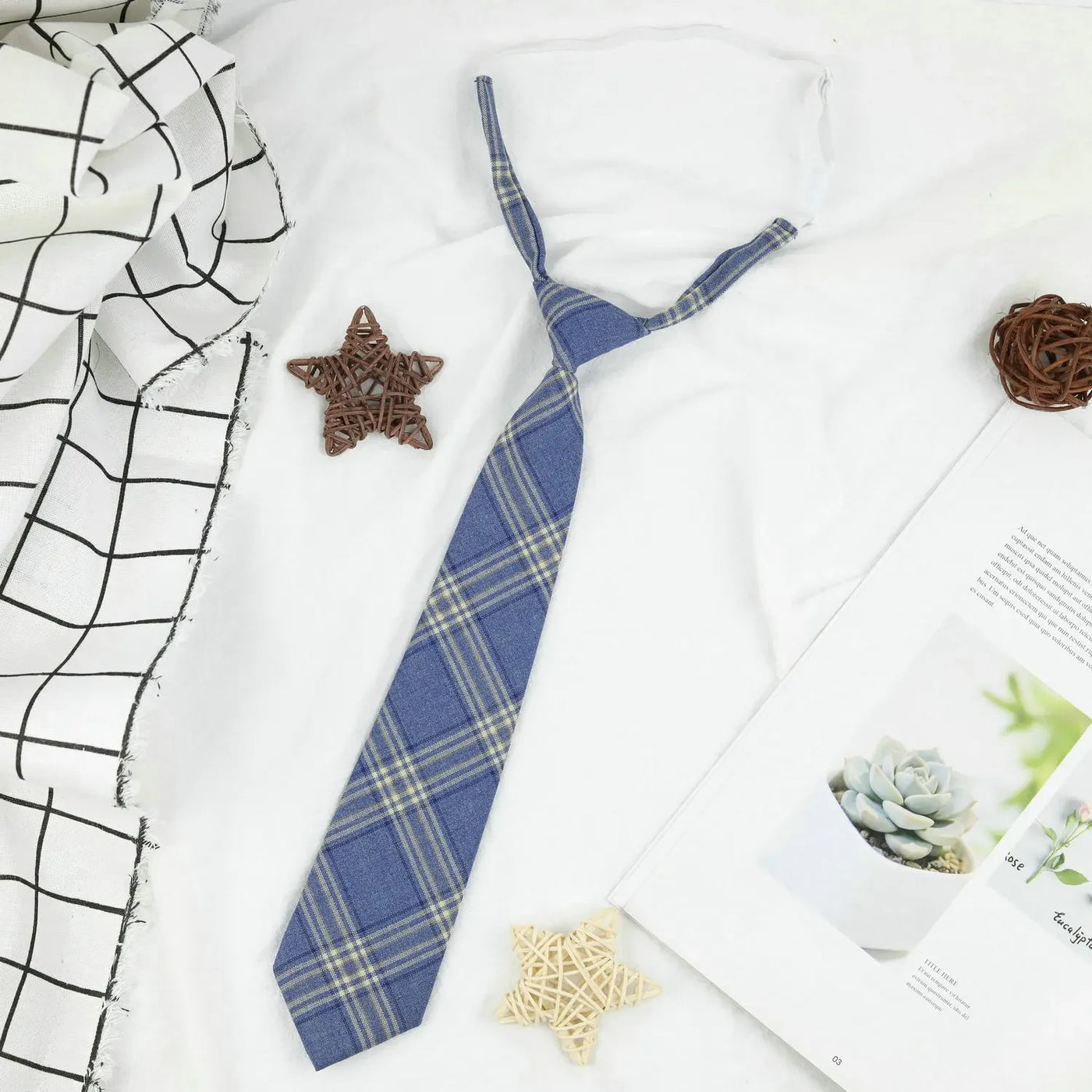Plaid JK Uniform Tie