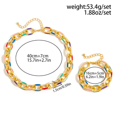 Colorful Boho Choker & Bracelet Set