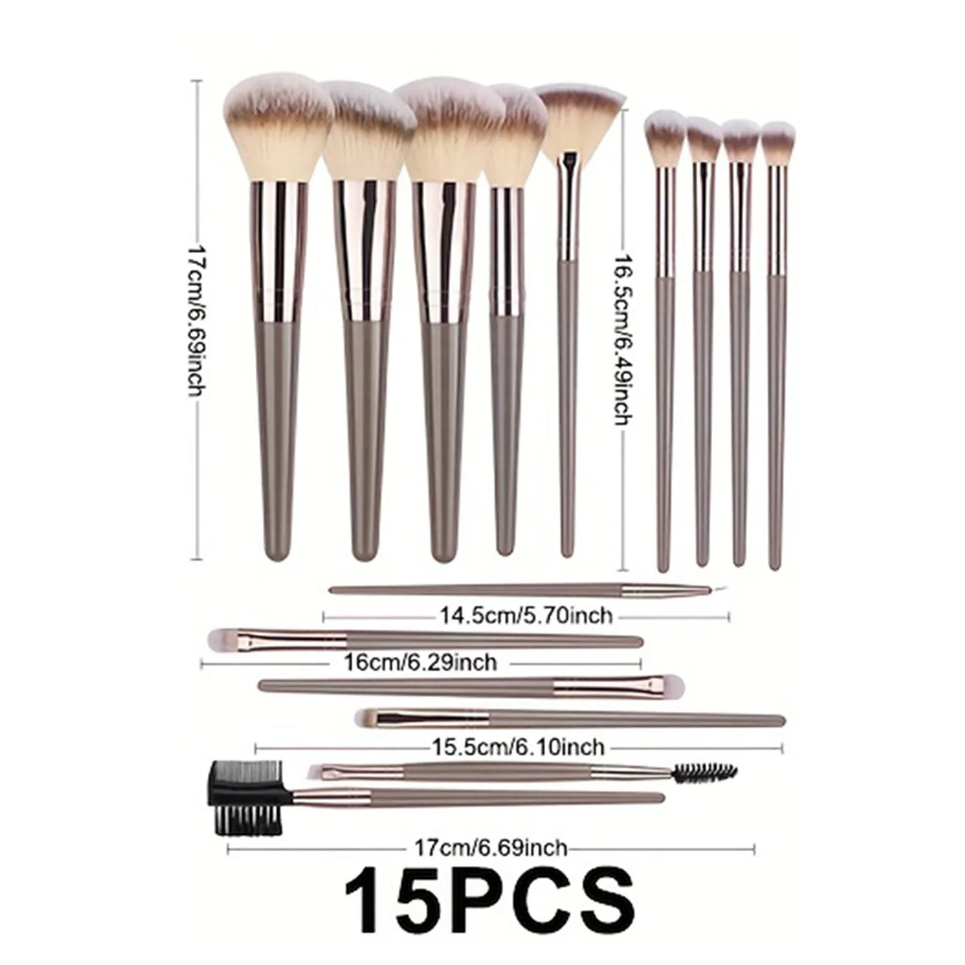 15/20pcs Soft Fiber Makeup Brush Set
