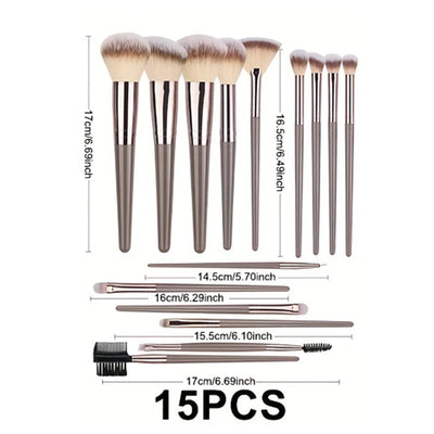 15/20pcs Soft Fiber Makeup Brush Set