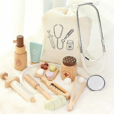 Kids' Wooden Doctor Play Set