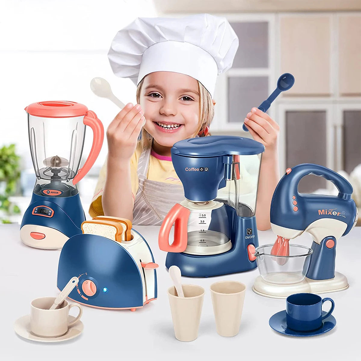 Realistic Interactive Kitchen Toy Set