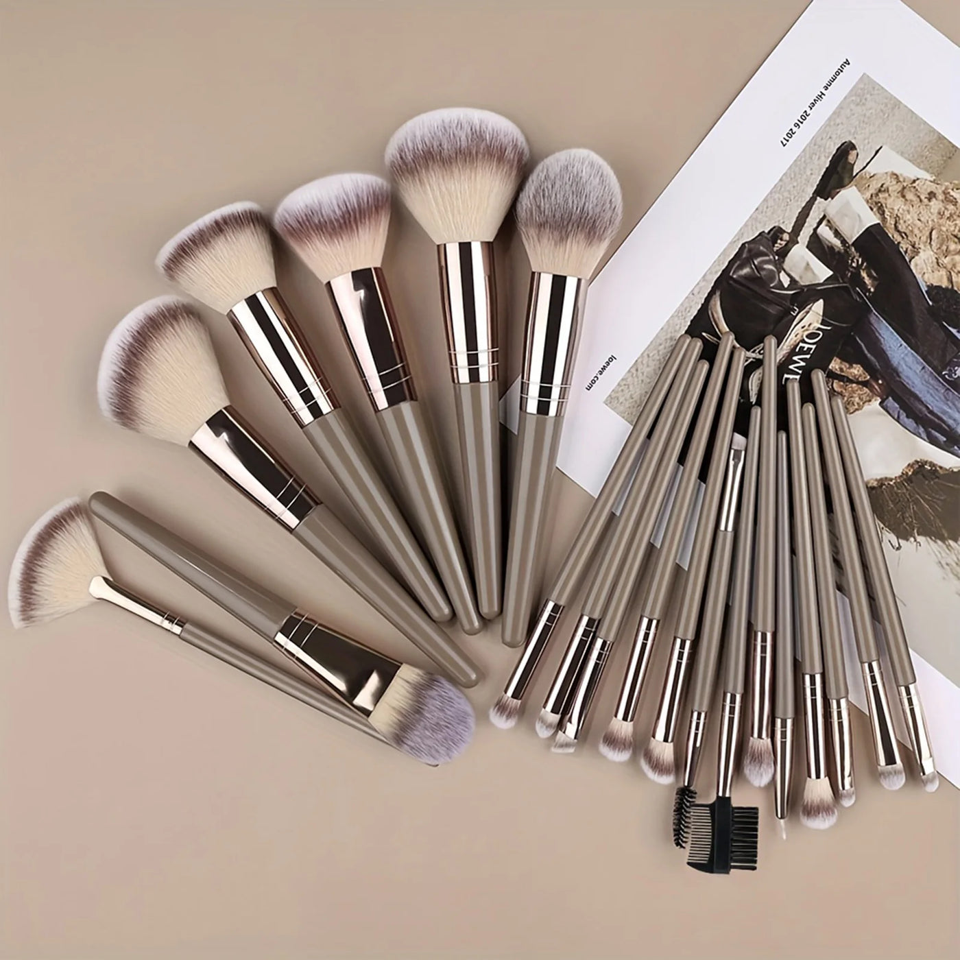 15/20pcs Soft Fiber Makeup Brush Set