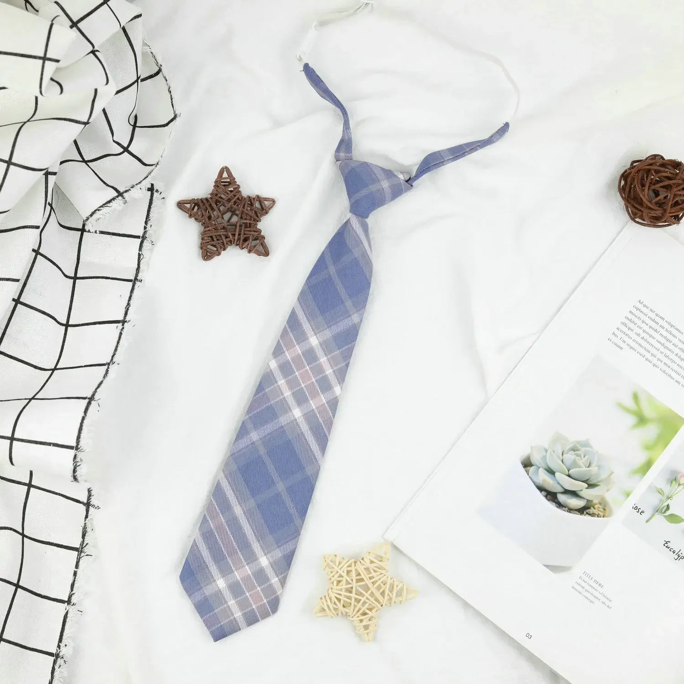 Plaid JK Uniform Tie
