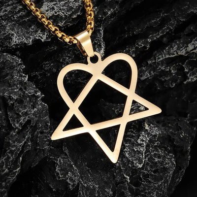 Star of David Heart Pendant
