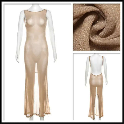 Sparkle Backless Bodycon Dress