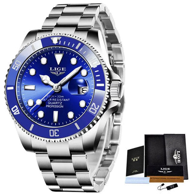 LIGE Luxury 30ATM Diver Watch