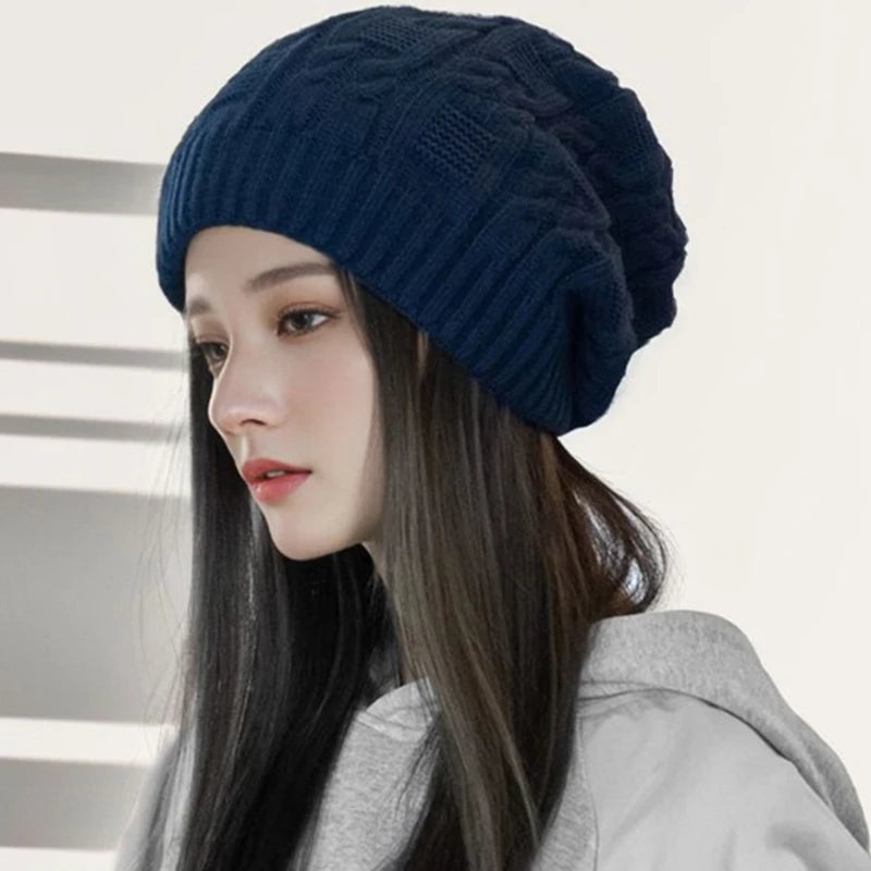 Winter Double Layer Knit Beanie