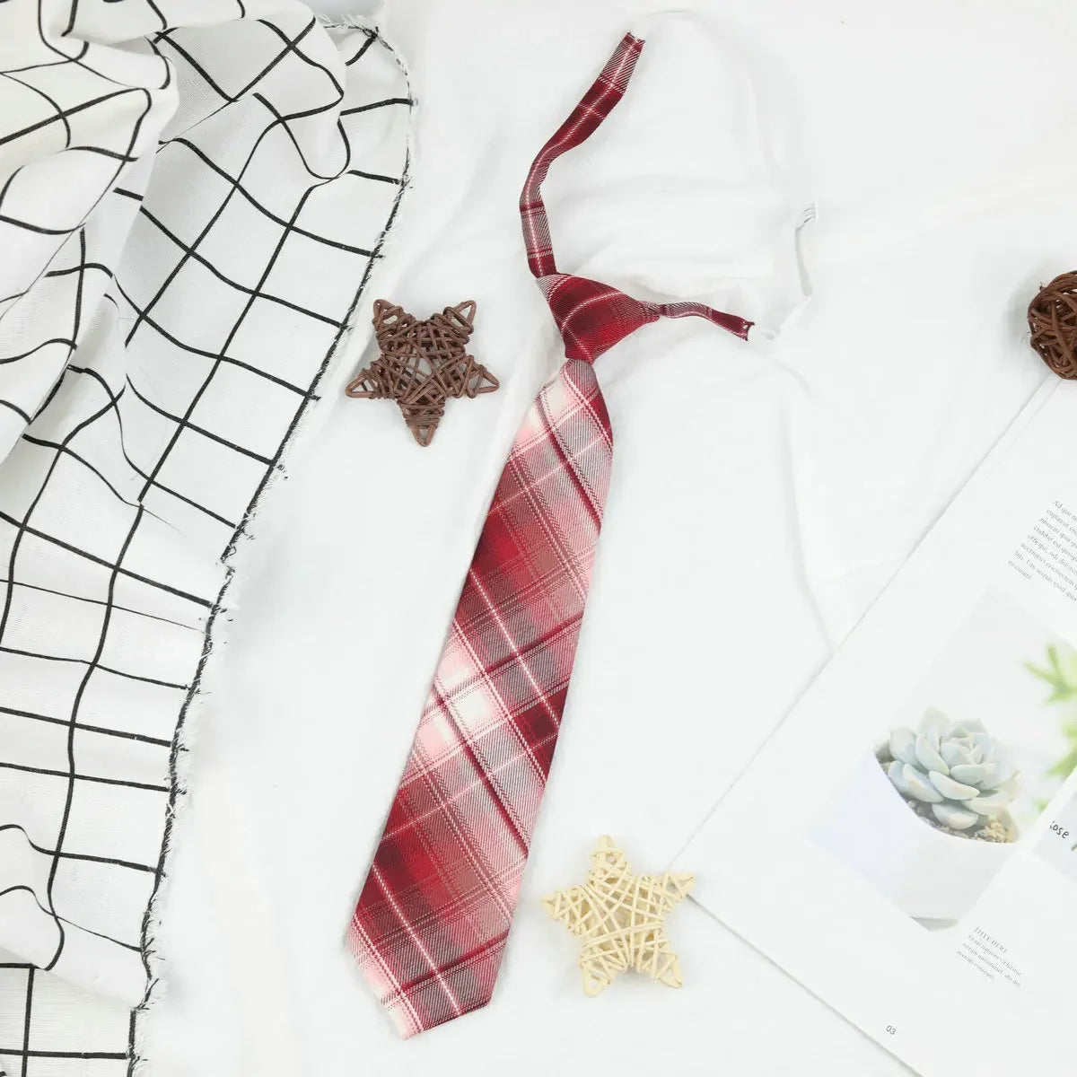 Plaid JK Uniform Tie