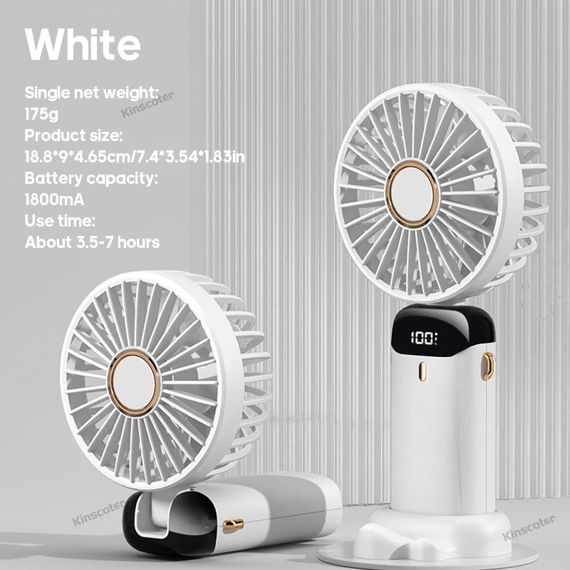Foldable USB Neck Fan with Stand