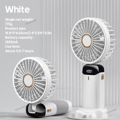 Foldable USB Neck Fan with Stand