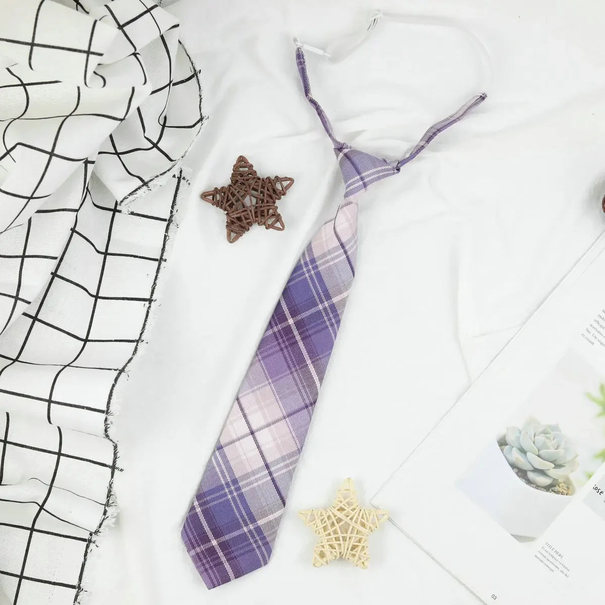 Plaid JK Uniform Tie