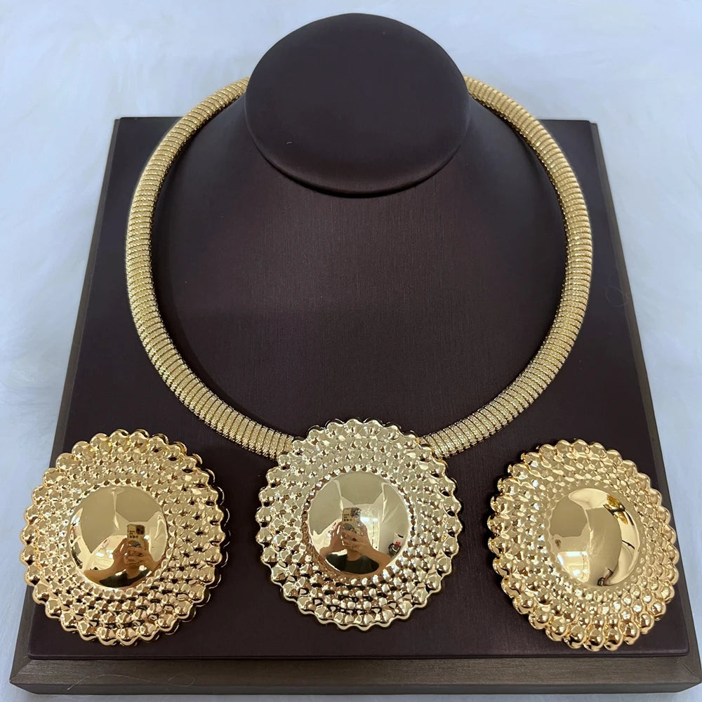 Dubai Gold Beaded Jewelry Set