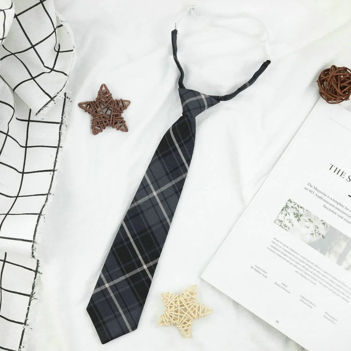 Plaid JK Uniform Tie