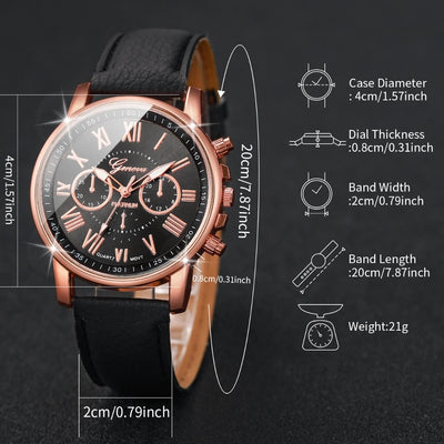 5PCS Women’s Quartz Watches Set