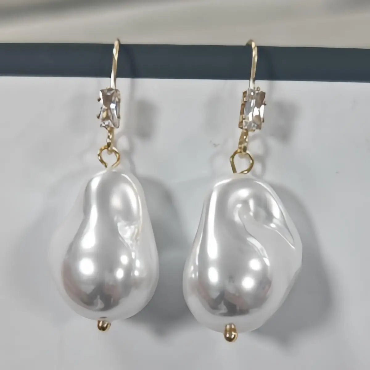 Minimalist Silver Pearl Earrings