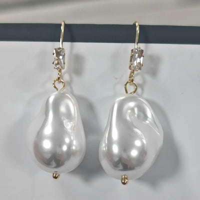 Minimalist Silver Pearl Earrings