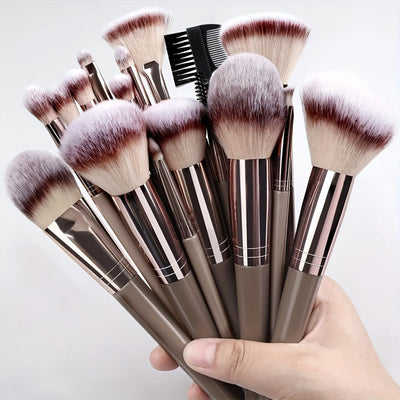 15/20pcs Soft Fiber Makeup Brush Set