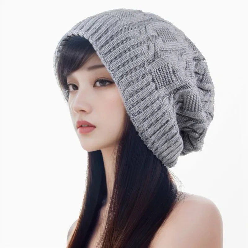 Winter Double Layer Knit Beanie