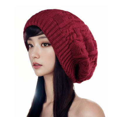 Winter Double Layer Knit Beanie