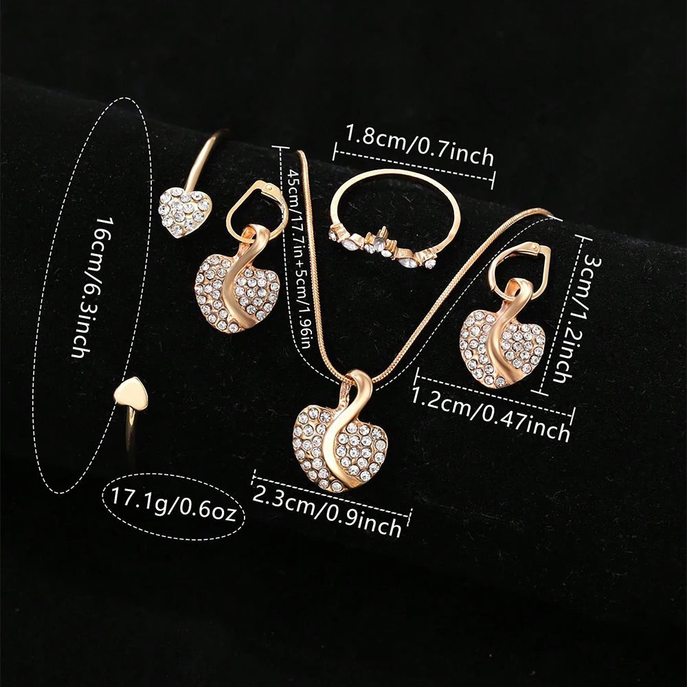 Women's Gold Watch & Jewelry Set