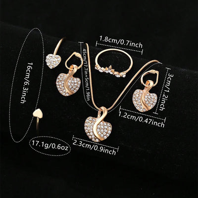 Women's Gold Watch & Jewelry Set