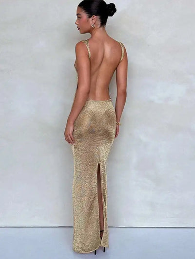 Sparkle Backless Bodycon Dress