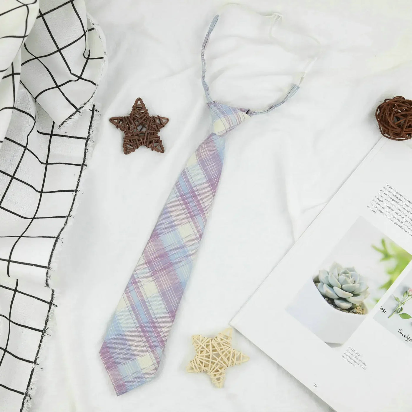 Plaid JK Uniform Tie