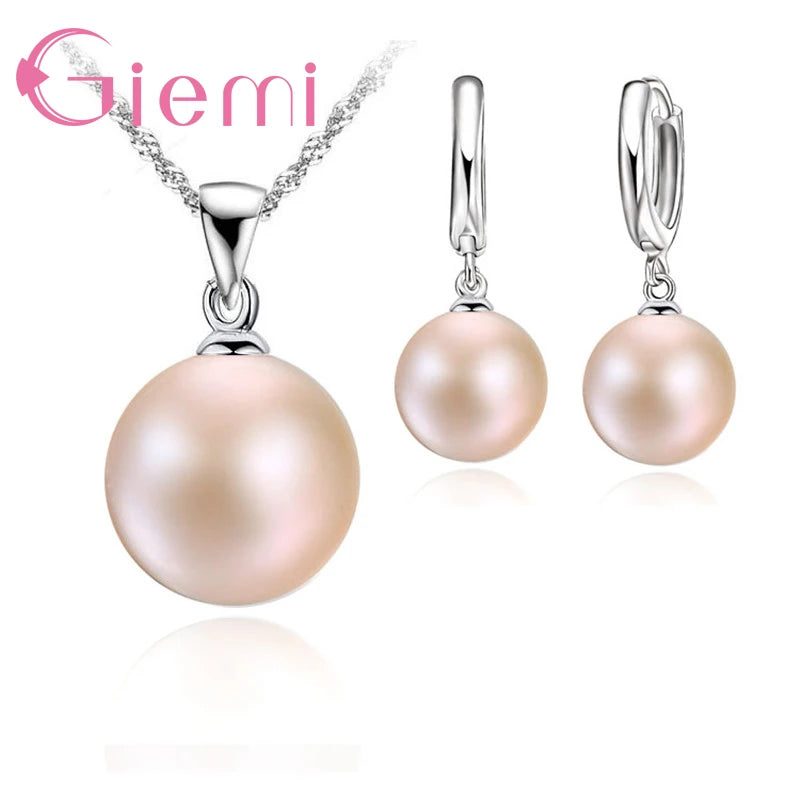 3-Color 925 Silver Pearl Set