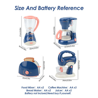 Realistic Interactive Kitchen Toy Set