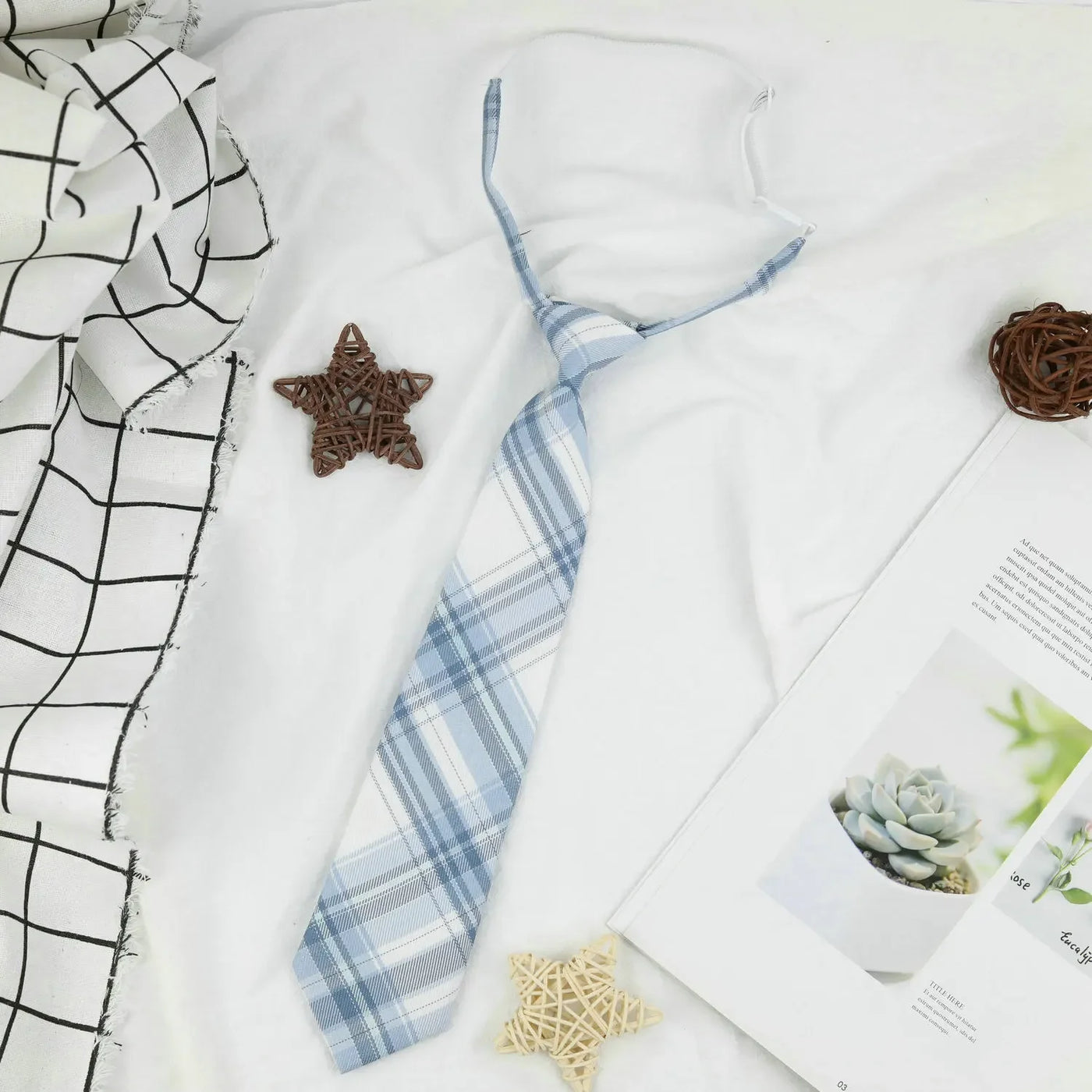 Plaid JK Uniform Tie