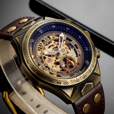Retro Automatic Leather Watch