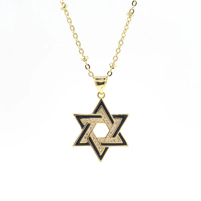 Gold Star David Necklace