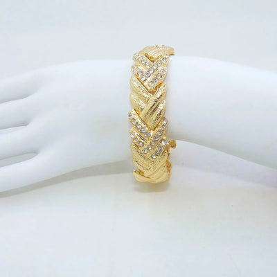 18K Gold Crystal Jewelry Set