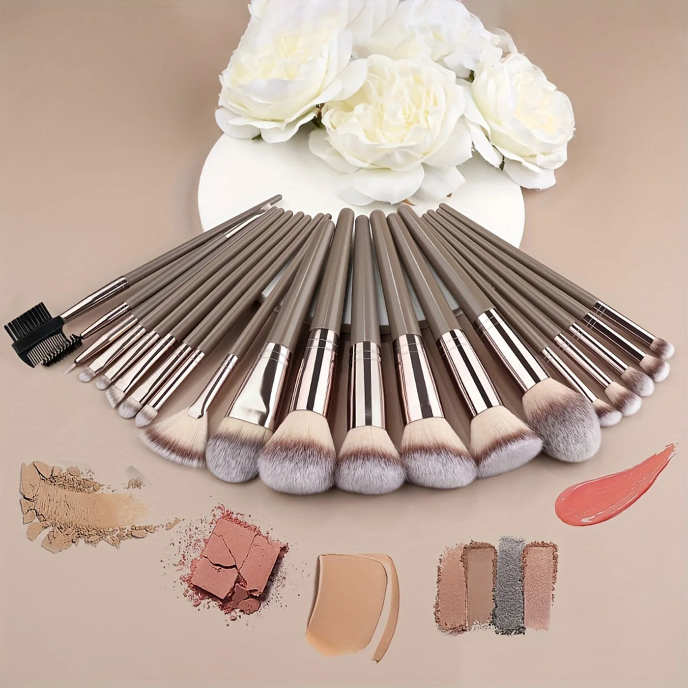 15/20pcs Soft Fiber Makeup Brush Set
