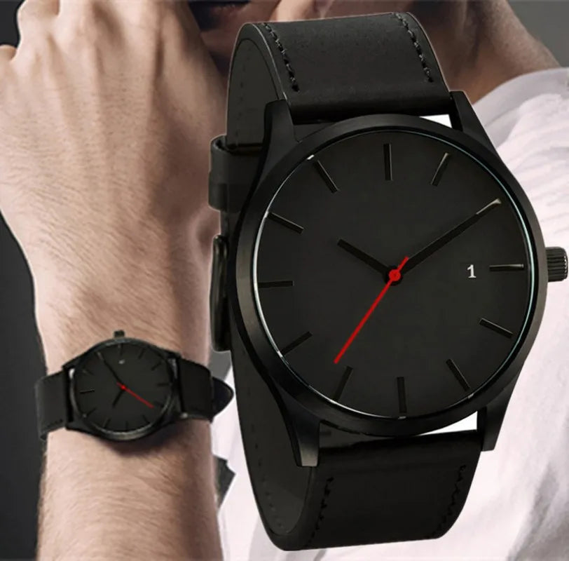 Minimalist Leather Men's Watch